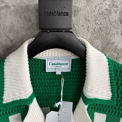 Conjunto Casablanca Crochê Blanco/Verde