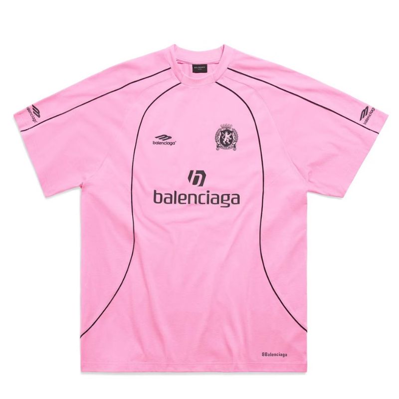 Playera Balenciaga Shanghai #10 Soccer Jersey Oversized Pink