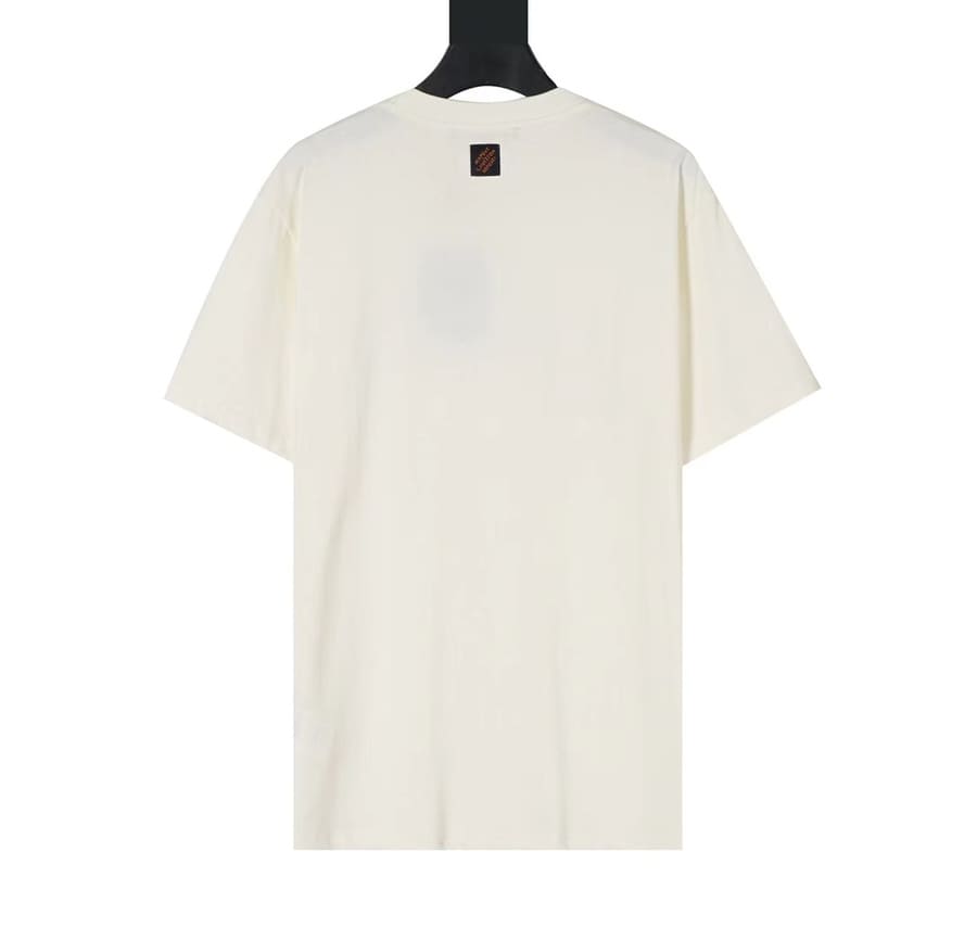 Playera Louis Vuitton White Embroidered Lovers