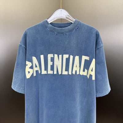Playera Balenciaga Tape Type Azul