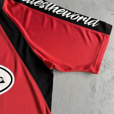 Playera Corteiz Alcatraz Football Vermelha