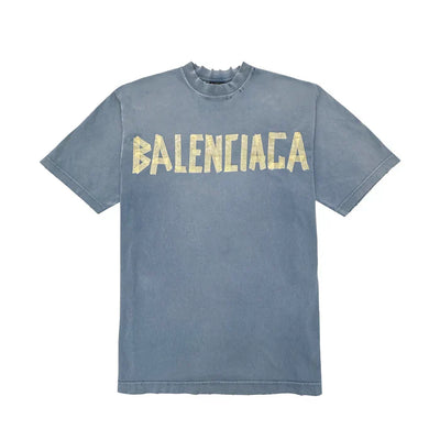 Playera Balenciaga Tape Type Azul