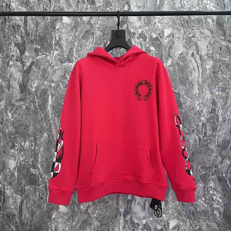 Moletom Chrome Hearts x Matty Boy Flames Rojo