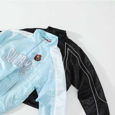 Chamarra Supreme Satin Piping Pullover Light Blue