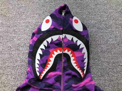 Moletom Bape Shark ABC Camo Morado