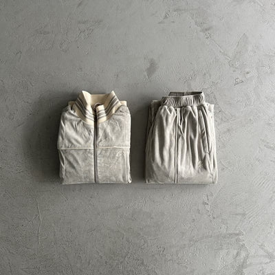 Conjunto Corteiz Veludo Gris
