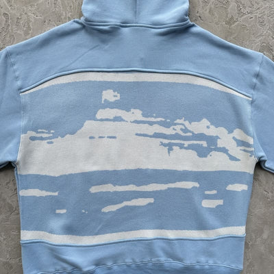 Chamarra Corteiz Hybrid Knit Alcatraz Azul