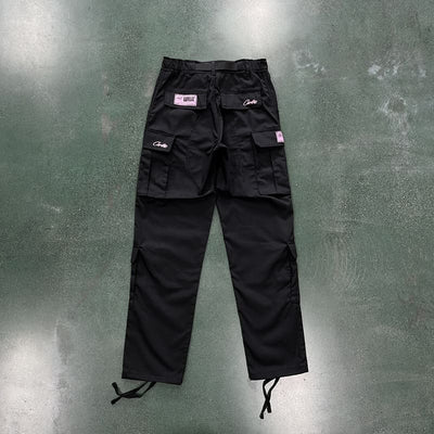 Pantalón Corteiz Cargo Preta y Rosa