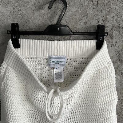 Conjunto Casablanca Crochê Blanco y Azul