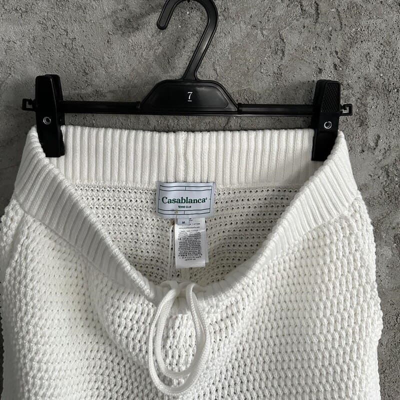 Conjunto Casablanca Crochê Blanco y Azul