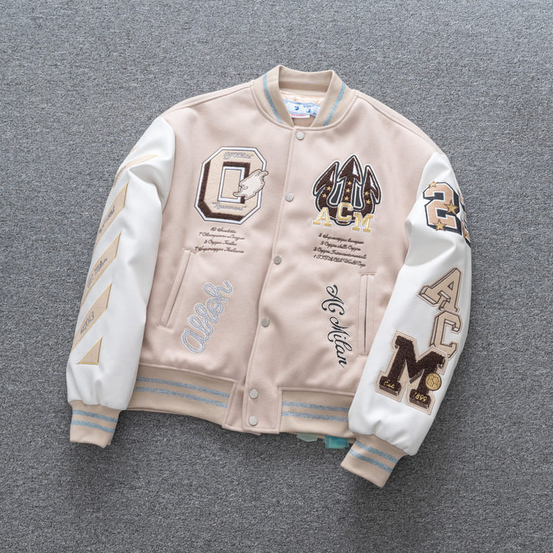 Chamarra Varsity Off-White x AC Milan