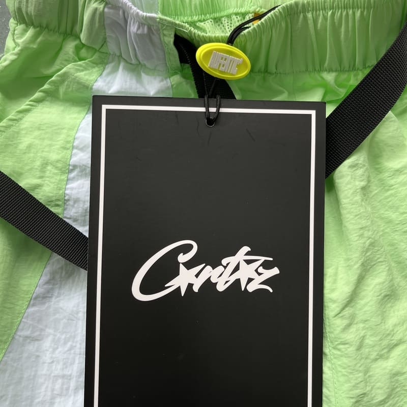 Shorts Corteiz Verde Claro Blanco