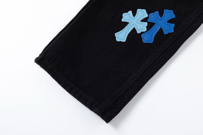 Pantalón Chrome Hearts Jeans Cross White/Blue