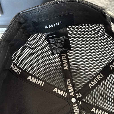 Gorra Amiri Trucker Staggered Logo Negro
