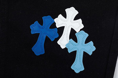Pantalón Chrome Hearts Jeans Cross White/Blue