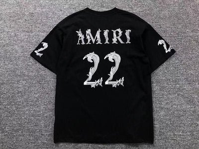 Playera Amiri 22 Logo-Print White Black