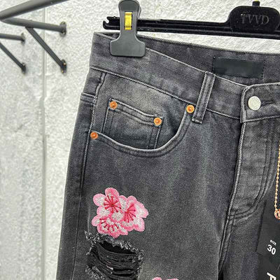 Pantalón Purple Pink Flowers Jeans