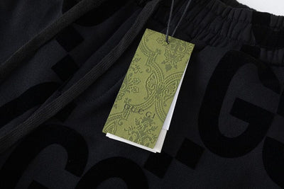 Bermuda Moletom Gucci GG Logo Negro