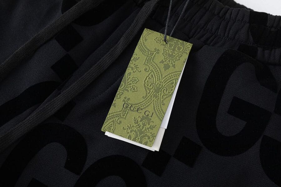 Bermuda Moletom Gucci GG Logo Negro