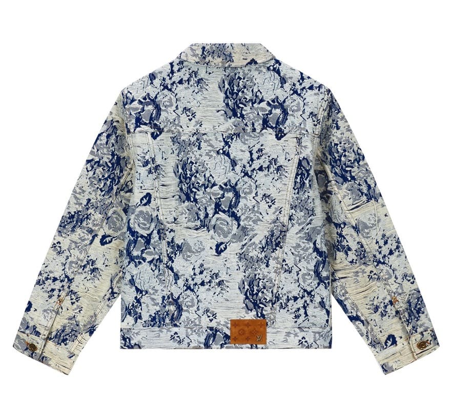 Chamarra Louis Vuitton Distressed Floral Denim