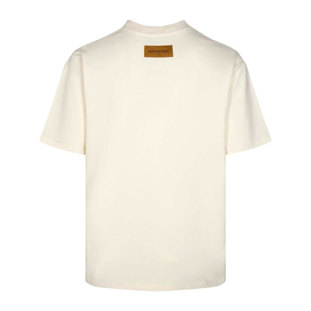 Playera Louis Vuitton Cream LV Lovers