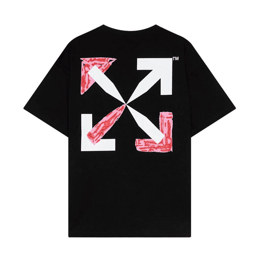 Playera Off-White Black Pink Spray