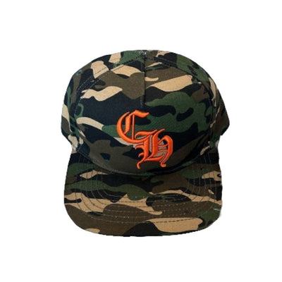 Gorra Chrome Hearts CH Baseball Camuflado Naranja