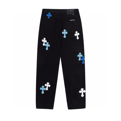 Pantalón Chrome Hearts Jeans Cross White/Blue