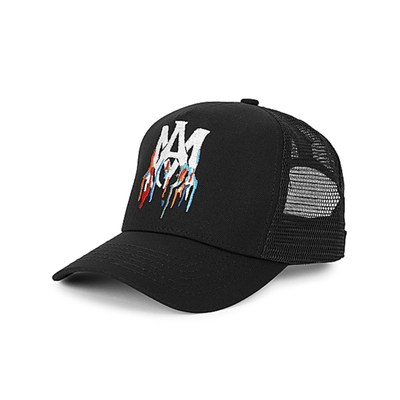 Gorra Amiri Trucker AM Paint Drip Logo Negro
