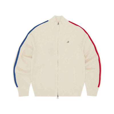 Chamarra Corteiz Knit Zip Up Fleece Cream