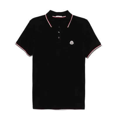 Playera Moncler Rib Polo Preta