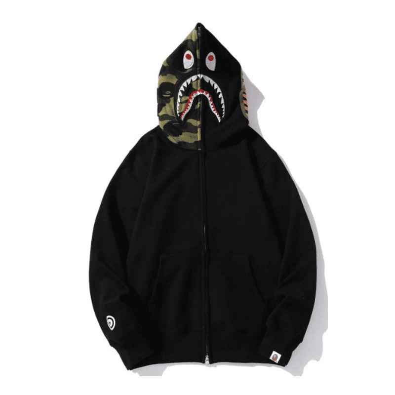 Moletom Bape Shark Zip Negro