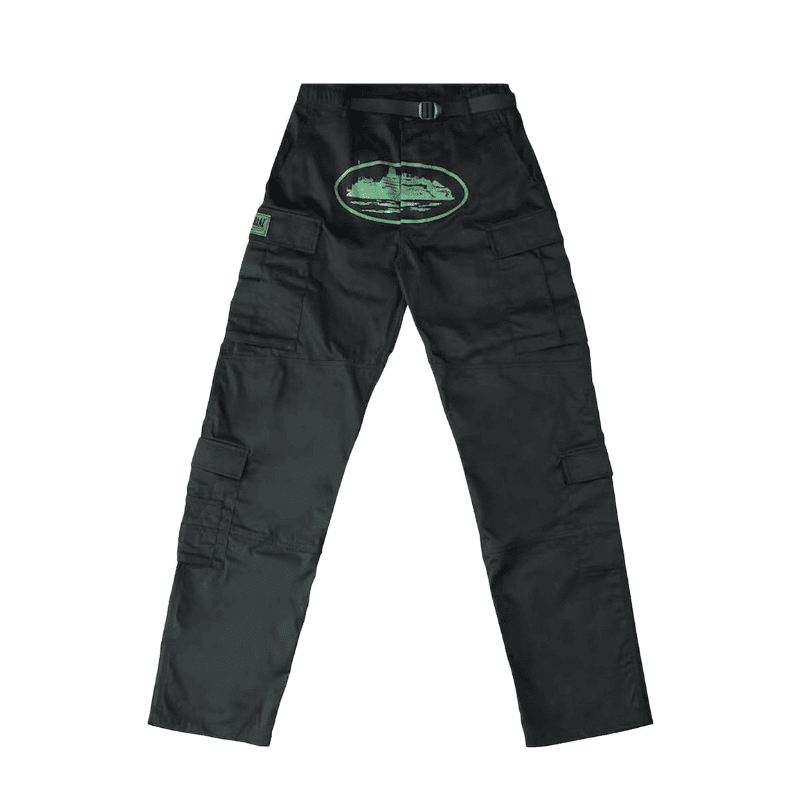 Pantalón Corteiz Cargo Preta y Verde