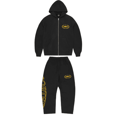 Conjunto Corteiz Superior Royale Negro/Amarillo