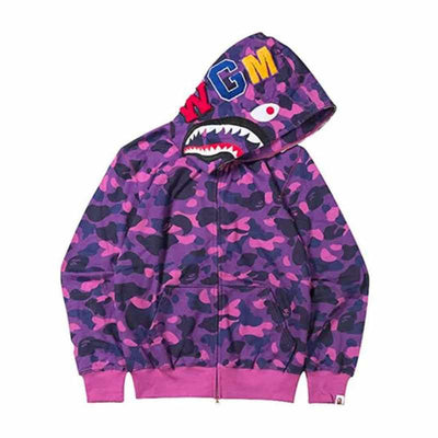 Moletom Bape Shark ABC Camo Morado