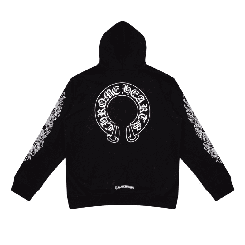 Moletom Chrome Hearts Horseshoe Floral Negro