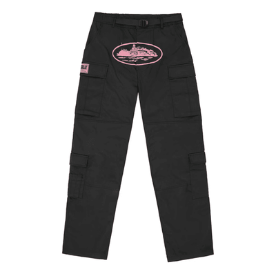 Pantalón Corteiz Cargo Preta y Rosa