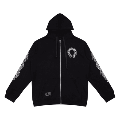 Moletom Chrome Hearts Horseshoe Floral Negro