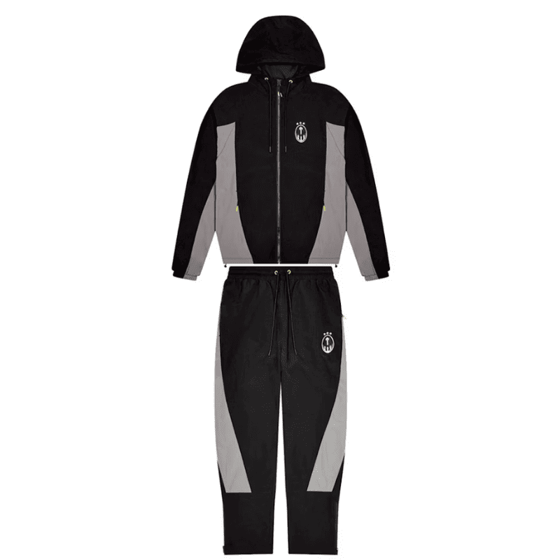 Conjunto Trapstar Irongate Football Tracksuit Negro/Gris