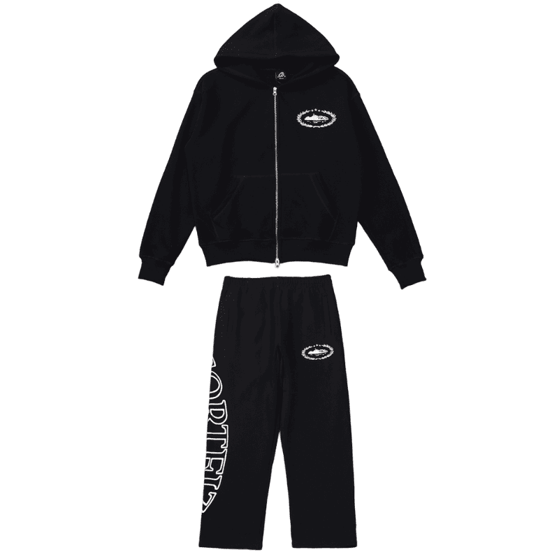 Conjunto Corteiz Superior Royale Negro/Blanco