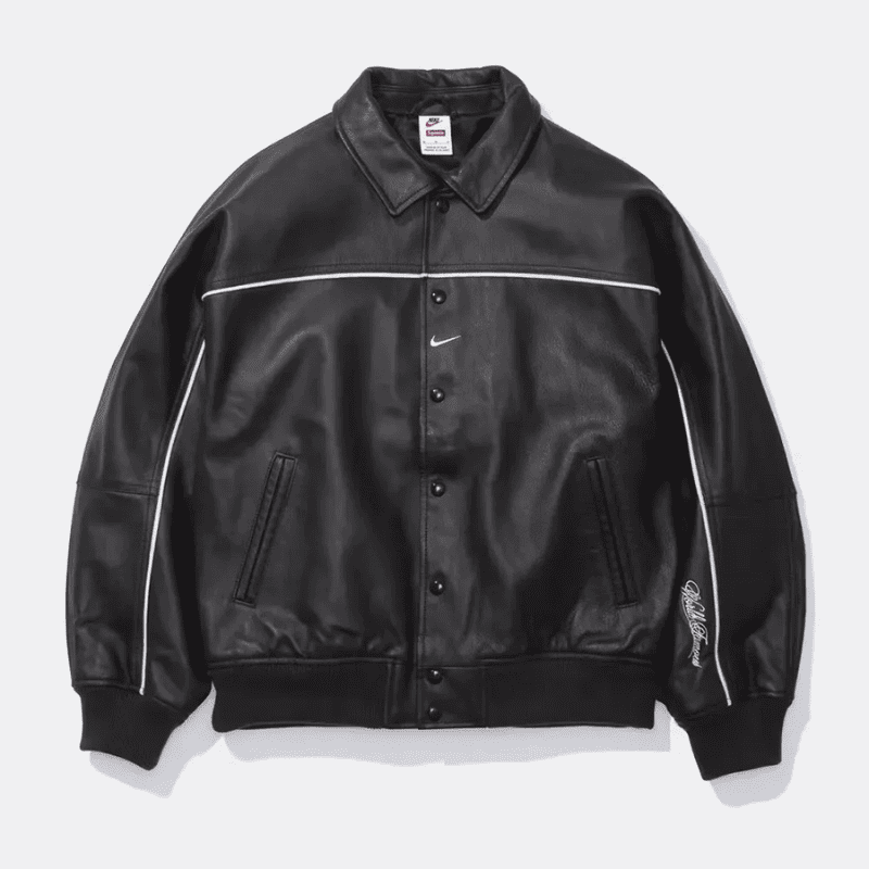 Chamarra Supreme x Nike Varsity Preta