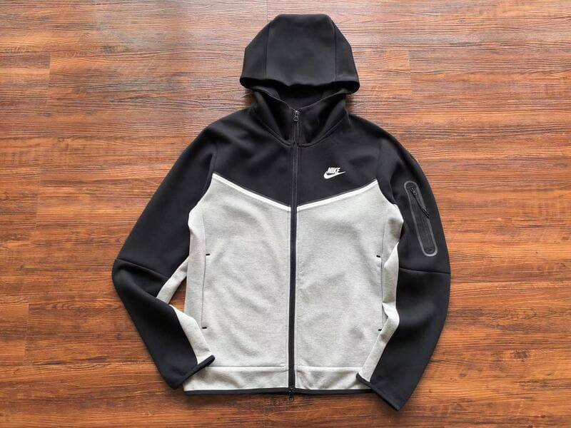 Chamarra Nike Tech Fleece Preta y Gris