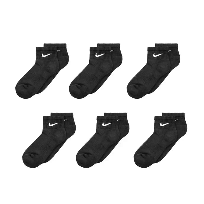 Calcetines Nike Everyday Cushioned Ankle Socks 6 Pares Negro