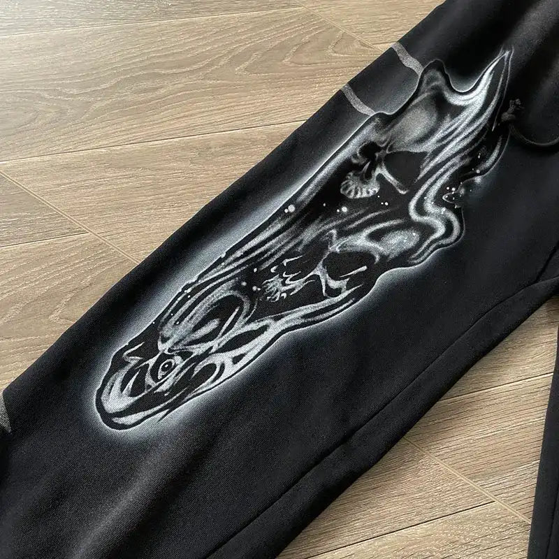 Pantalón Hellstar Airbrushed Skull Flare