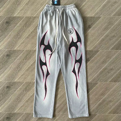 Pantalón Hellstar Grey Future Flame Sweatpants