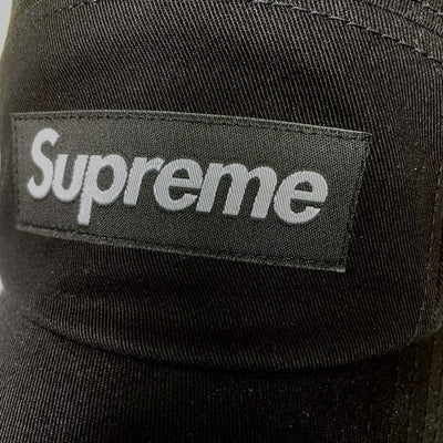 Gorra Supreme Washed Chino Twill Camp Black