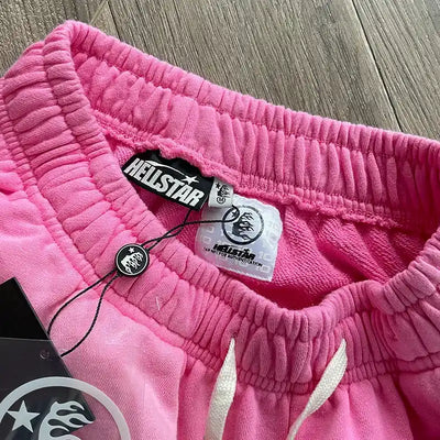 Pantalón Hellstar Flame Sweatpants Pink/Silver