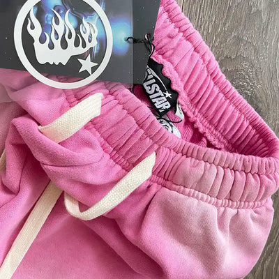 Pantalón Hellstar Flame Sweatpants Pink/Silver