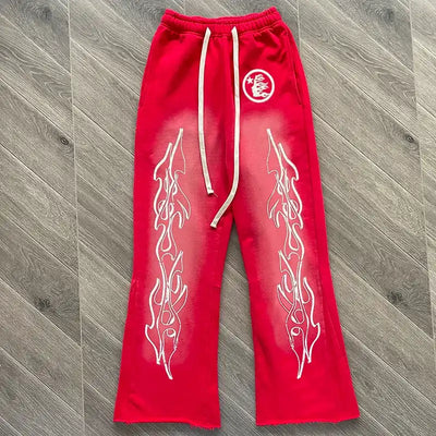Pantalón Hellstar Red Flare Sweatpants
