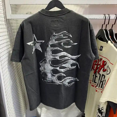 Playera Hellstar Washed Logo